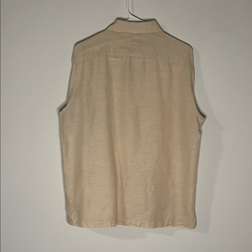 Concepts by Claiborne Beige Linen Long Sleeve Shirt - Picture 6 of 8
